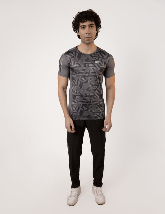 SELECT 5155 ULTRA DRY-FIT ROUND NECK T-SHIRT DARK GREY