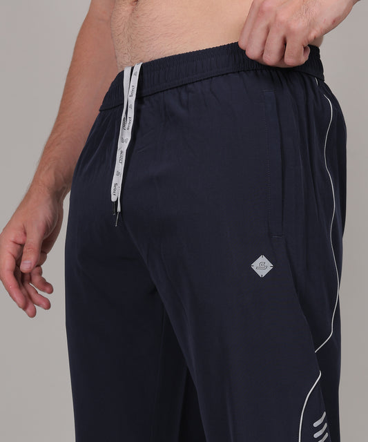 SELECT 8022 STYLISH PIPING NS TRACK PANT NAVY FOR MEN