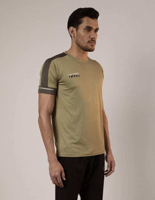 SELECT 5170 DRYFIT ROUND NECK OLIVE T-SHIRT