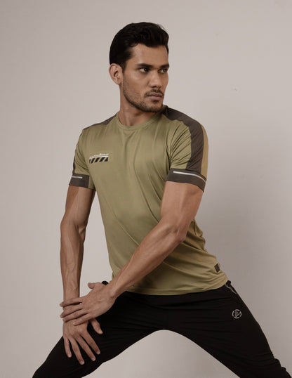 SELECT 5170 DRYFIT ROUND NECK OLIVE T-SHIRT