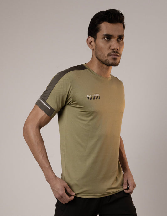 SELECT 5170 DRYFIT ROUND NECK OLIVE T-SHIRT
