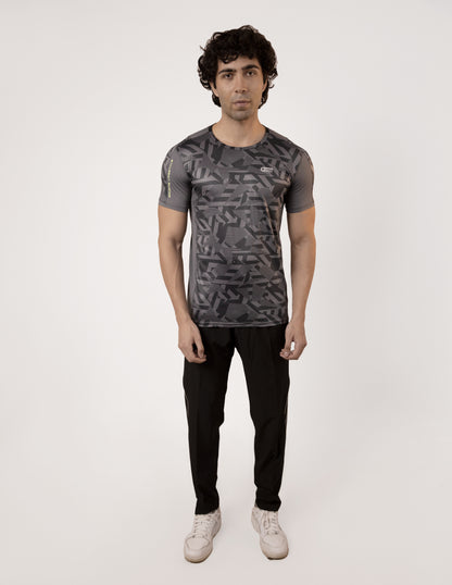 SELECT 5155 ULTRA DRY-FIT ROUND NECK T-SHIRT DARK GREY