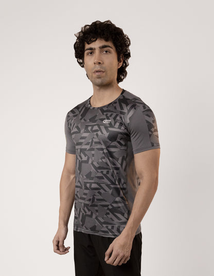 SELECT 5155 ULTRA DRY-FIT ROUND NECK T-SHIRT DARK GREY