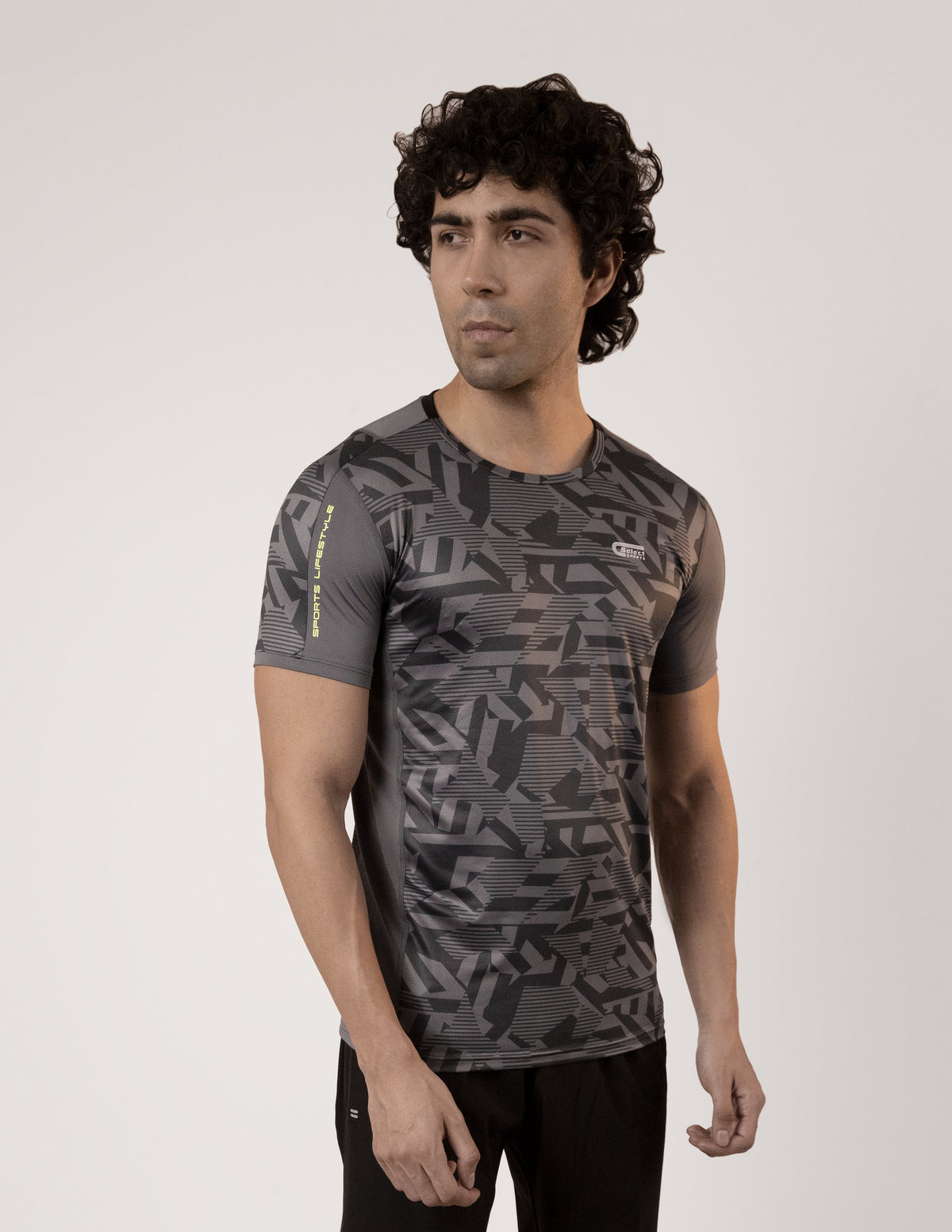 SELECT 5155 ULTRA DRY-FIT ROUND NECK T-SHIRT DARK GREY