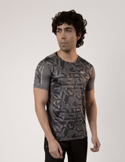 SELECT 5155 ULTRA DRY-FIT ROUND NECK T-SHIRT DARK GREY