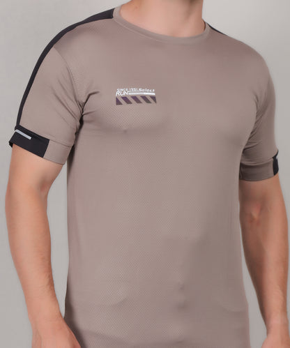 SELECT 5170 DRYFIT ROUND NECK  SILVER GREY T-SHIRT