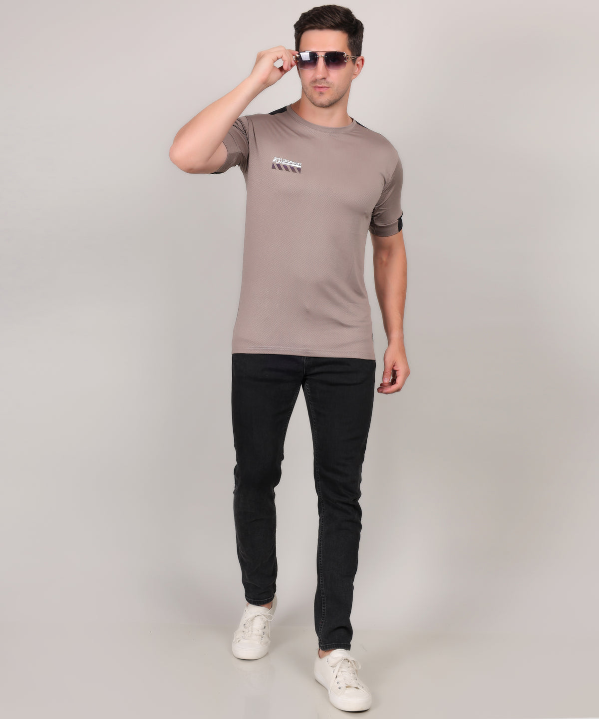 SELECT 5170 DRYFIT ROUND NECK  SILVER GREY T-SHIRT