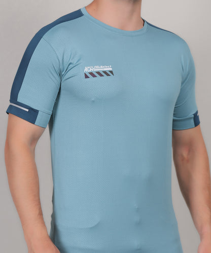 SELECT 5170 DRYFIT ROUND NECK TURQUOISE  BLUE T-SHIRT