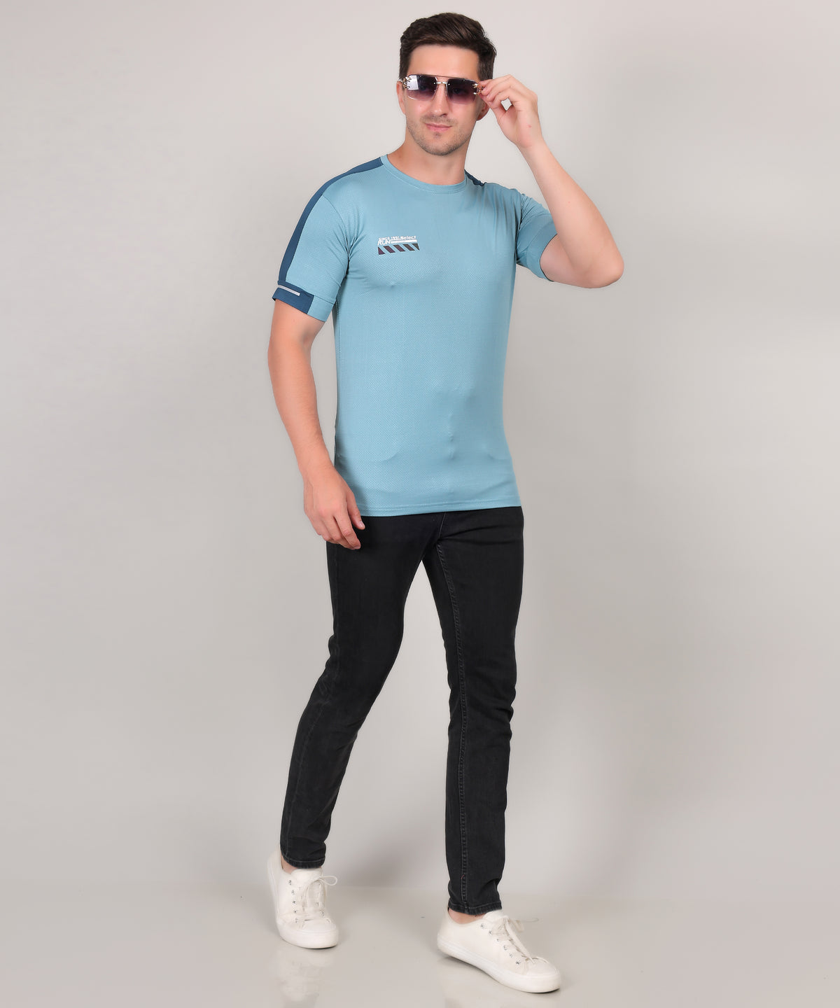 SELECT 5170 DRYFIT ROUND NECK TURQUOISE  BLUE T-SHIRT