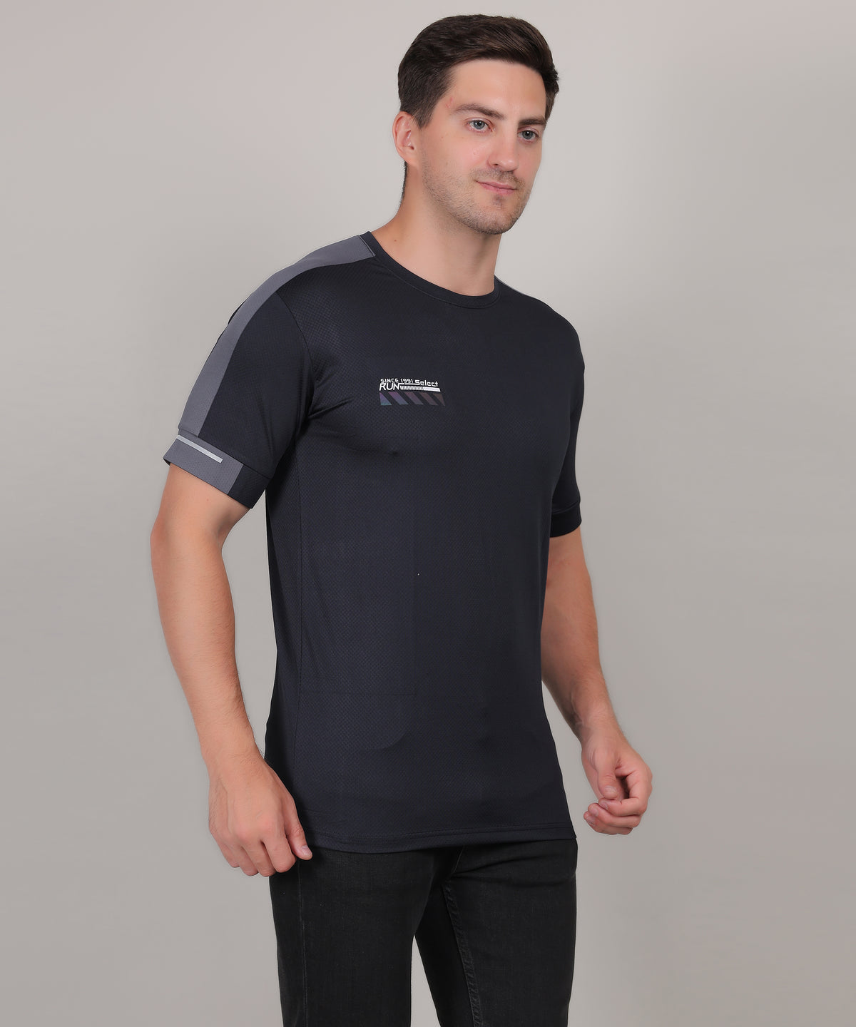 SELECT 5170 DRYFIT ROUND NECK NAVY BLUE T-SHIRT
