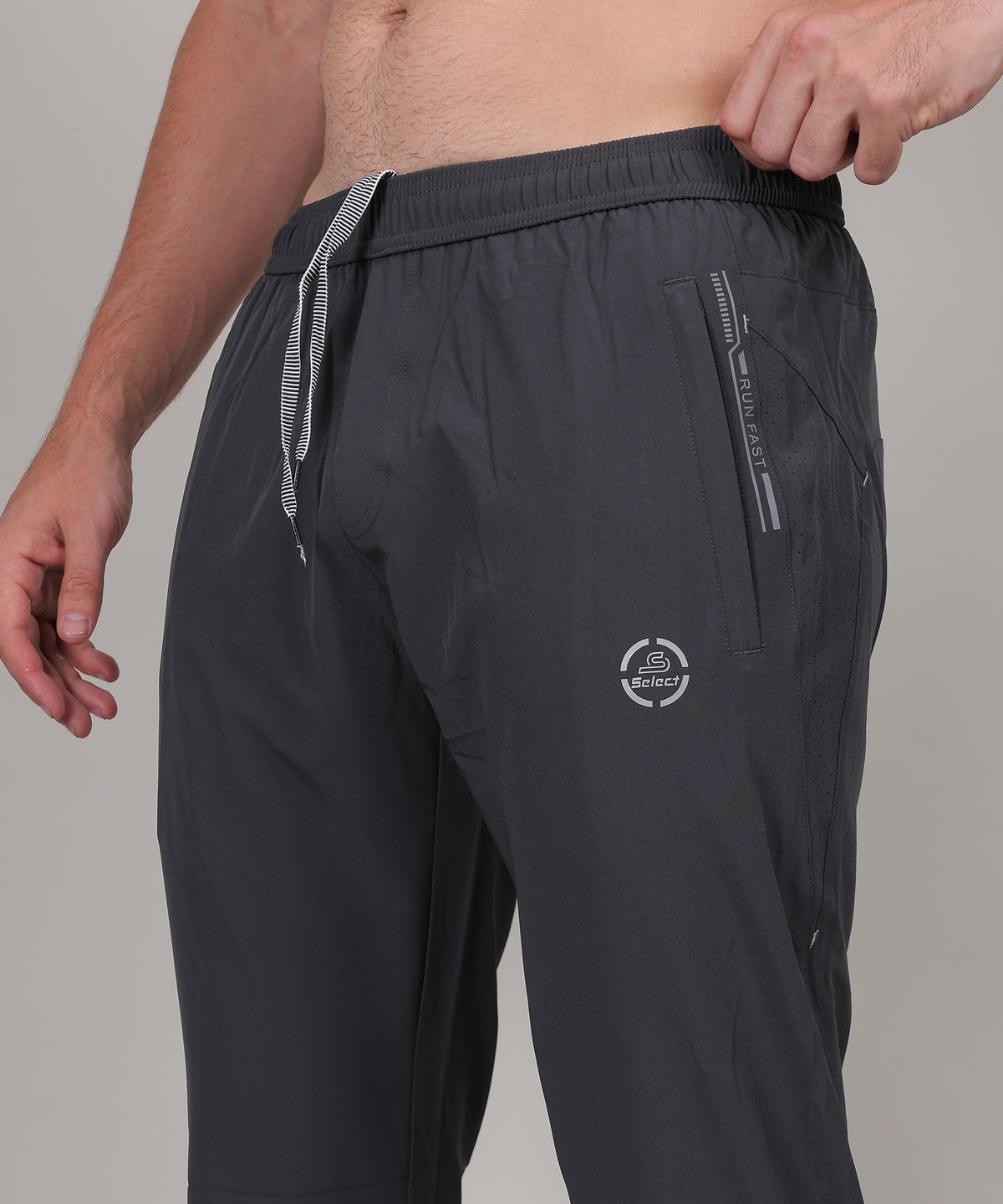 SELECT 8065 REGULAR FIT NS TRACK PANT GREY FOR MEN