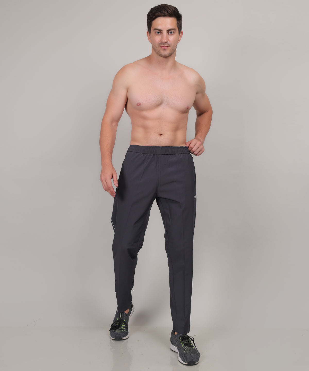 SELECT 8022 STYLISH PIPING NS TRACK PANT GREY FOR MEN