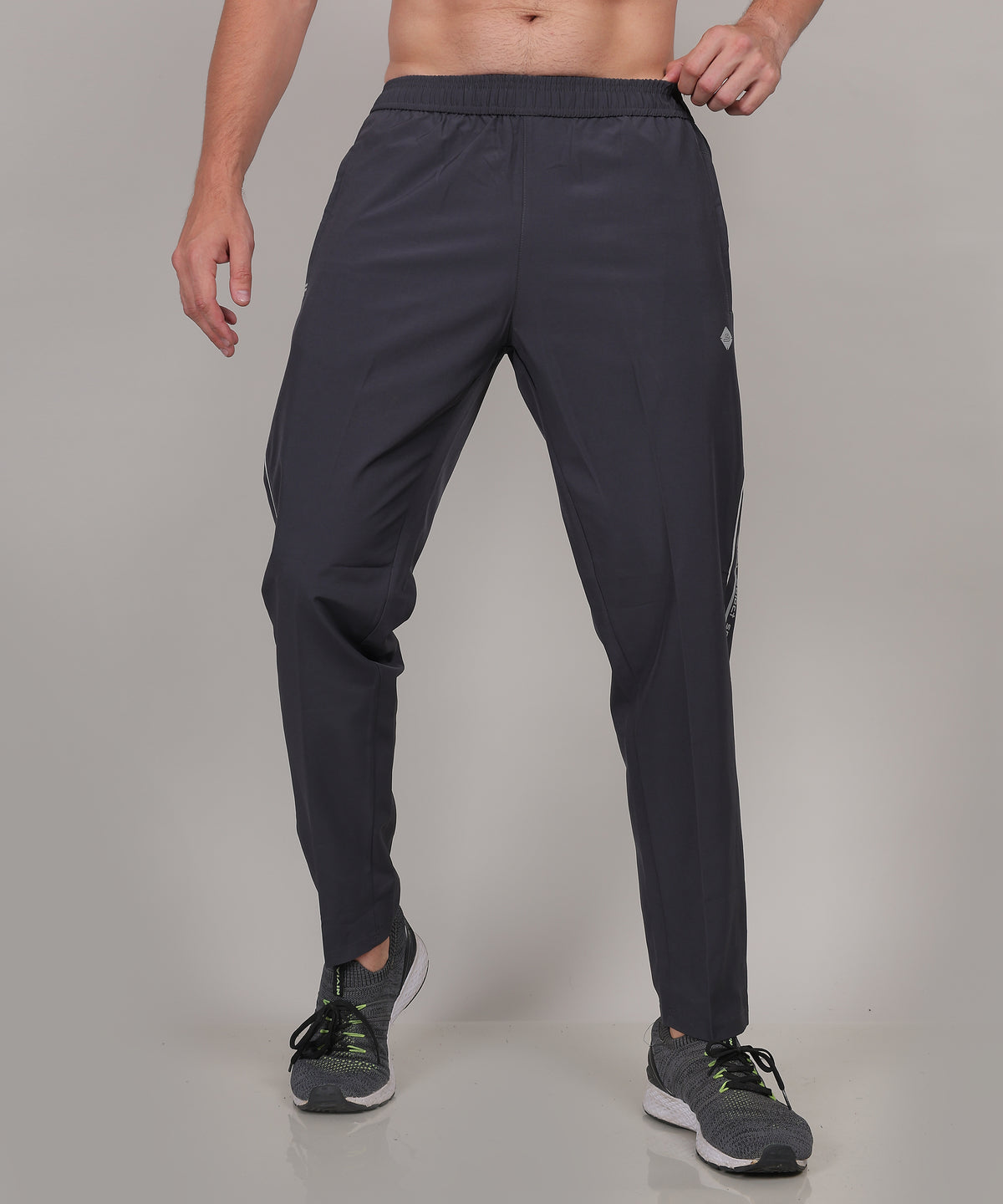 SELECT 8022 STYLISH PIPING NS TRACK PANT GREY FOR MEN