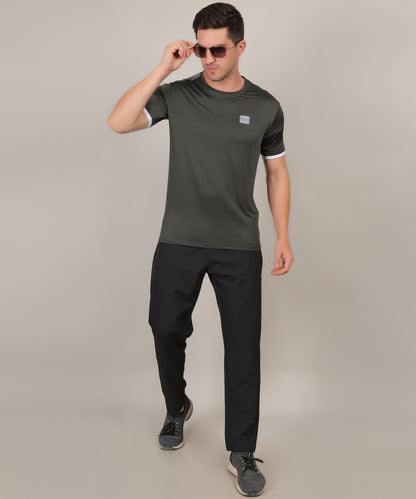 SELECT 5140 DRYFIT POLYSTER ROUND NECK OLIVE T-SHIRT