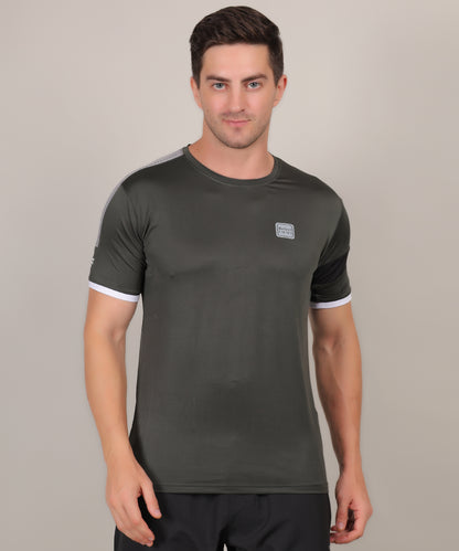 SELECT 5140 DRYFIT POLYSTER ROUND NECK OLIVE T-SHIRT