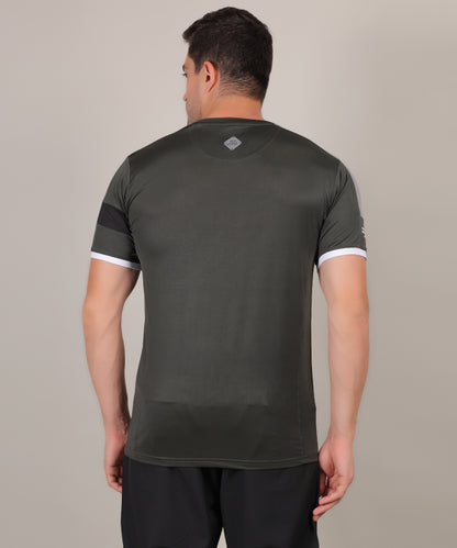 SELECT 5140 DRYFIT POLYSTER ROUND NECK OLIVE T-SHIRT