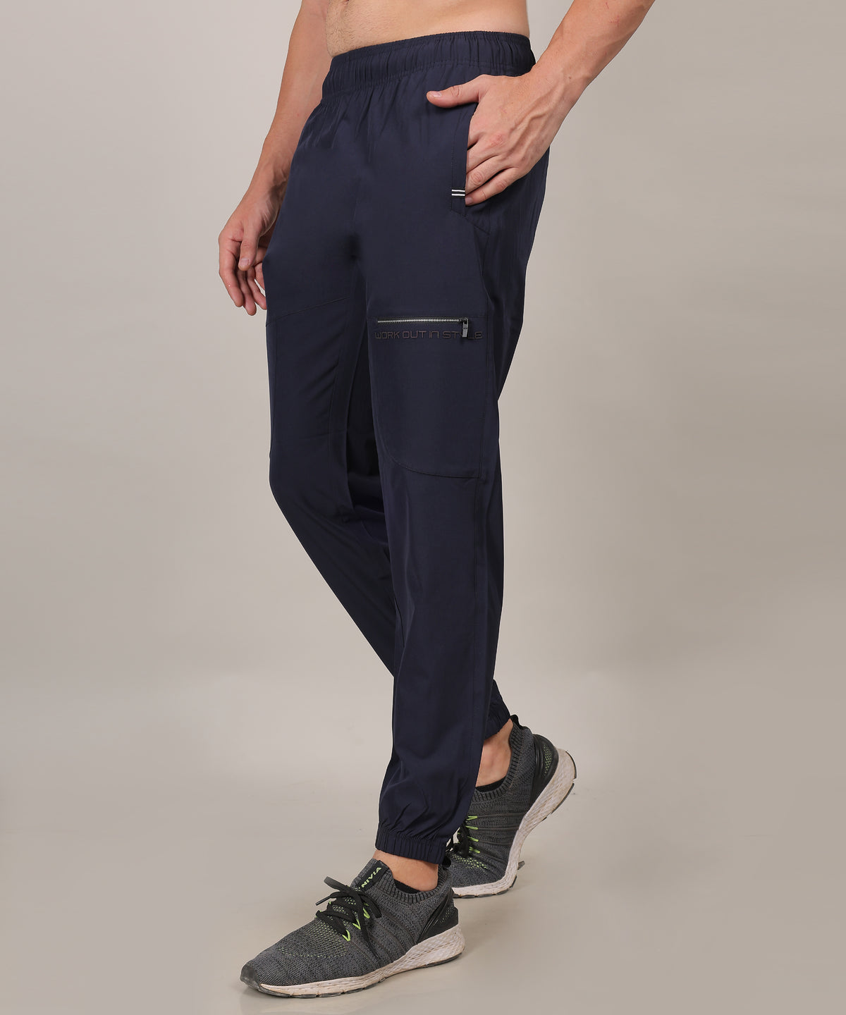 SELECT 9002 JOGGER NS  SPORTS TRACK PANT NAVY BLUE FOR MEN