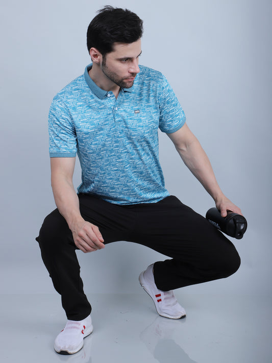SELECT SP-111 DRYFIT POLO SKY BLUE T-SHIRT