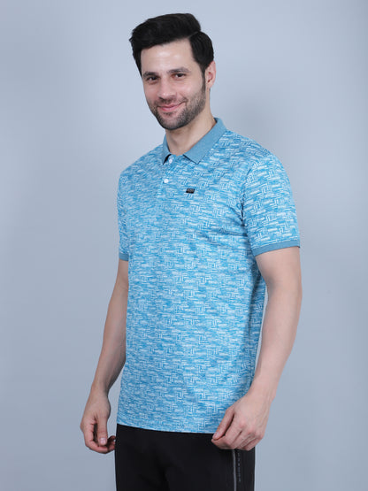 SELECT SP-111 DRYFIT POLO SKY BLUE T-SHIRT
