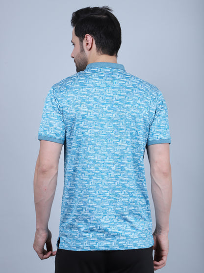 SELECT SP-111 DRYFIT POLO SKY BLUE T-SHIRT