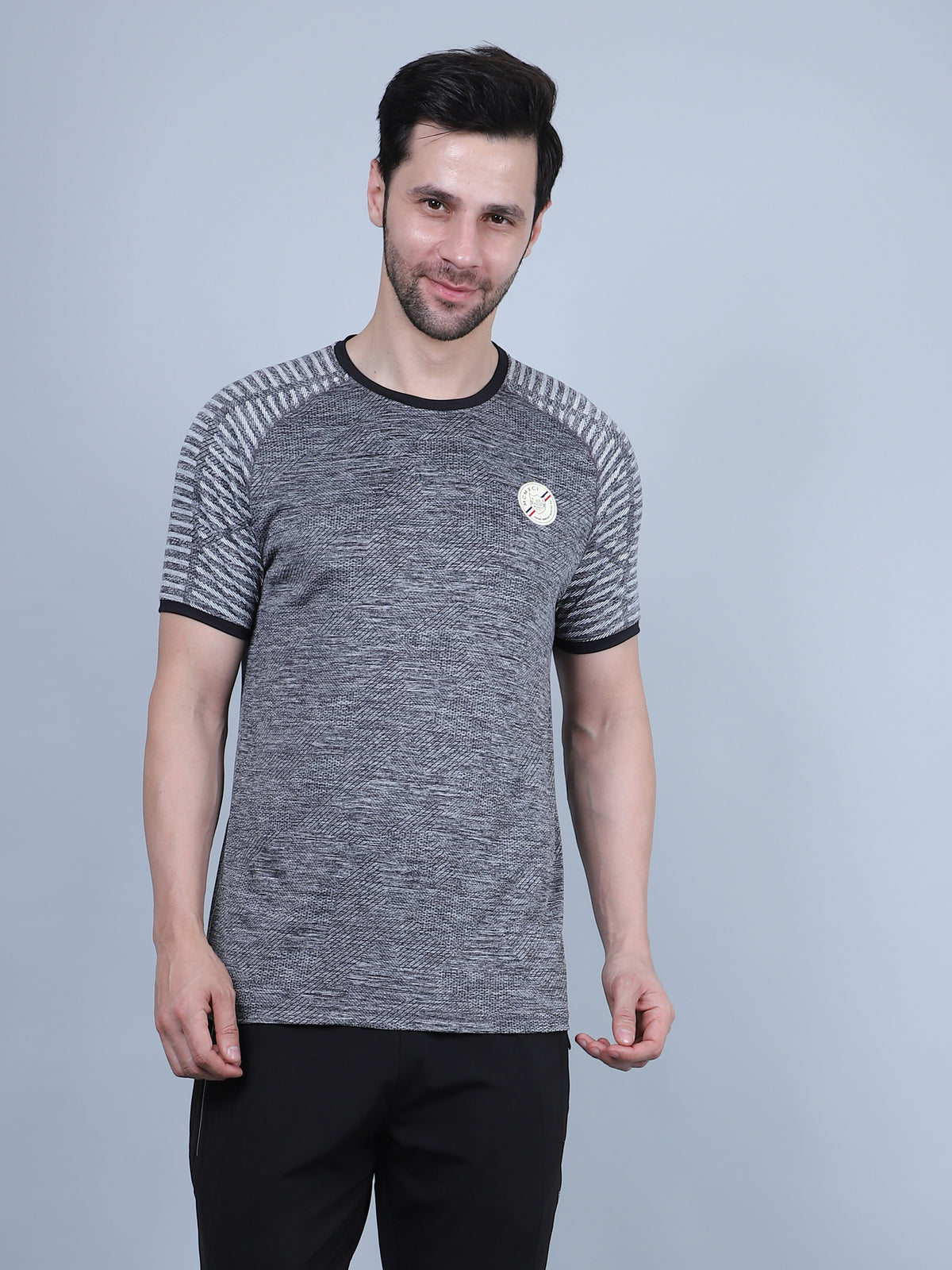 SELECT 5530 ULTRA DRY-FIT ROUND NECK T-SHIRT DARK GREY