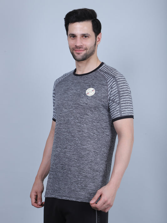 SELECT 5530 ULTRA DRY-FIT ROUND NECK T-SHIRT DARK GREY