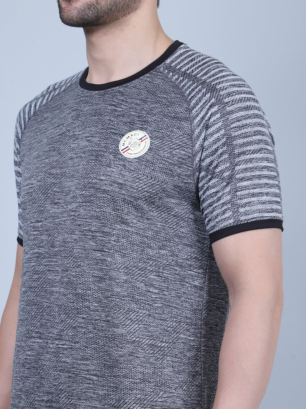 SELECT 5530 ULTRA DRY-FIT ROUND NECK T-SHIRT DARK GREY