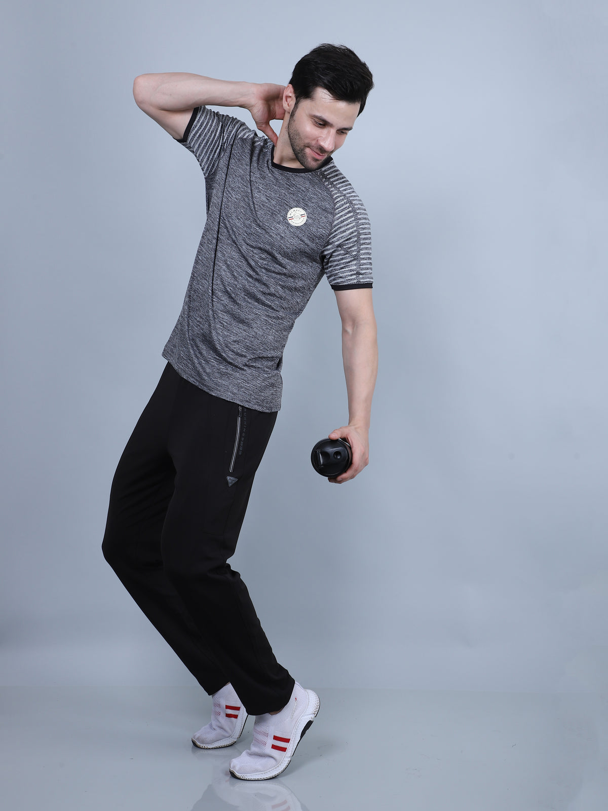 SELECT 5530 ULTRA DRY-FIT ROUND NECK T-SHIRT DARK GREY